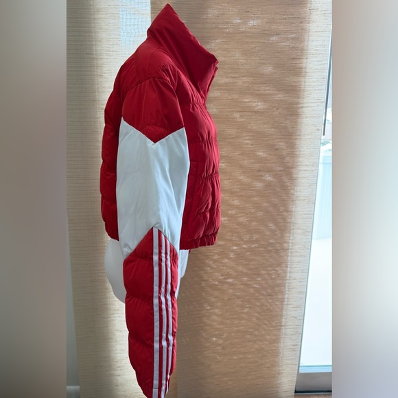 Adidas Cropped Bomber Puffer Jacket - Picture 8 of 11